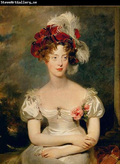 Sir Thomas Lawrence Portrait of Princess Caroline Ferdinande of Bourbon-Two Sicilies, Duchess of Berry.